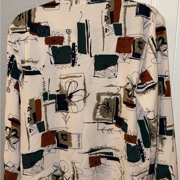 SHEIN Abstract Print Blouse - Multicolor - Picture 6 of 7